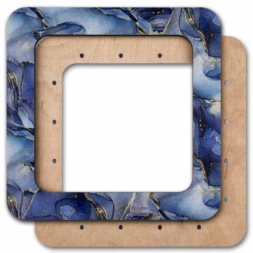 Magnetic Frame Gem Blue - 7.5 x 7.5 - Fits Mill Hill Kits, different perspective #2, zoomed in. Select this picture to zoom back out.