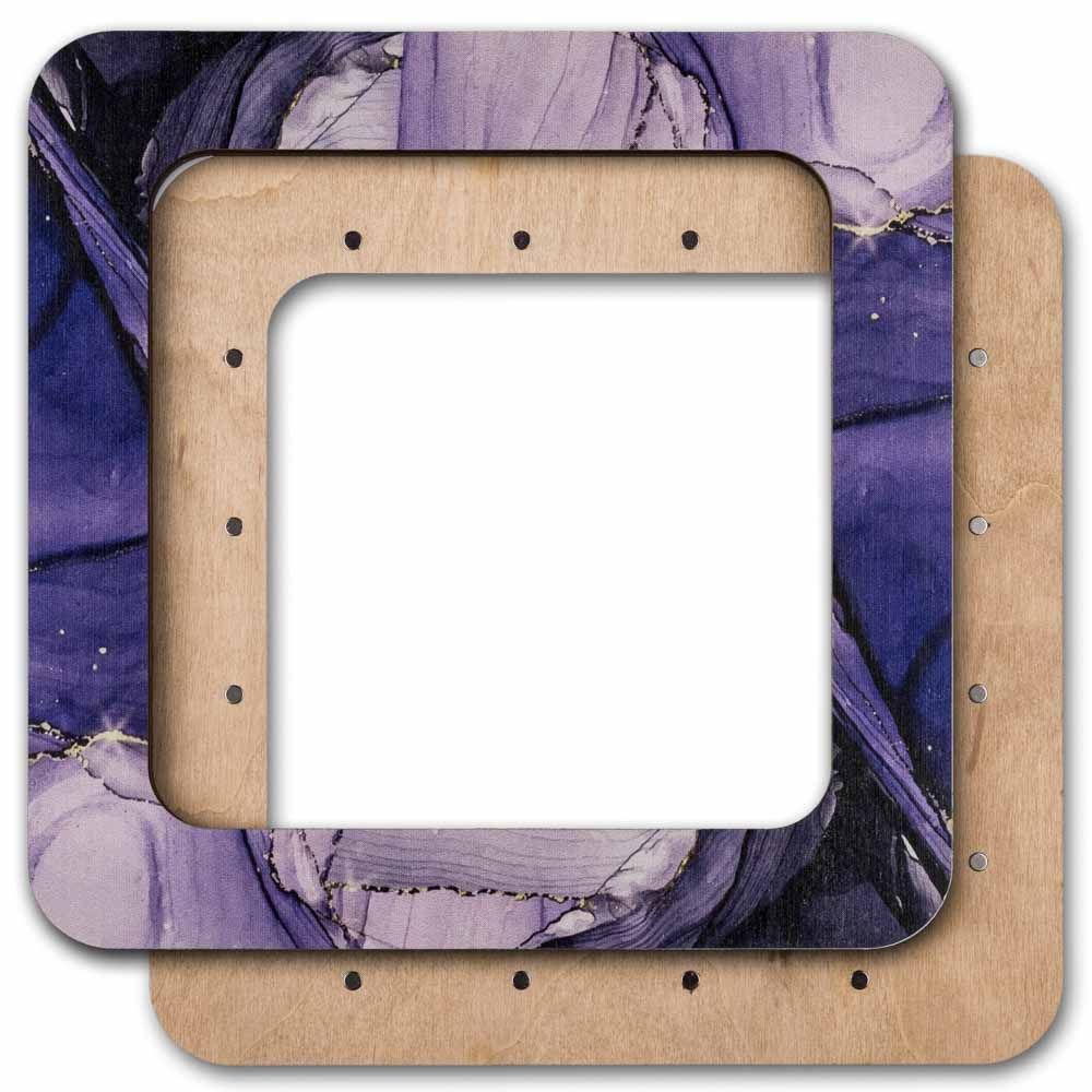Magnetic Frame Gem Purple - 7.5 x 7.5 - Fits Mill Hill Kits, different perspective #2, zoomed in. Select this picture to zoom back out.