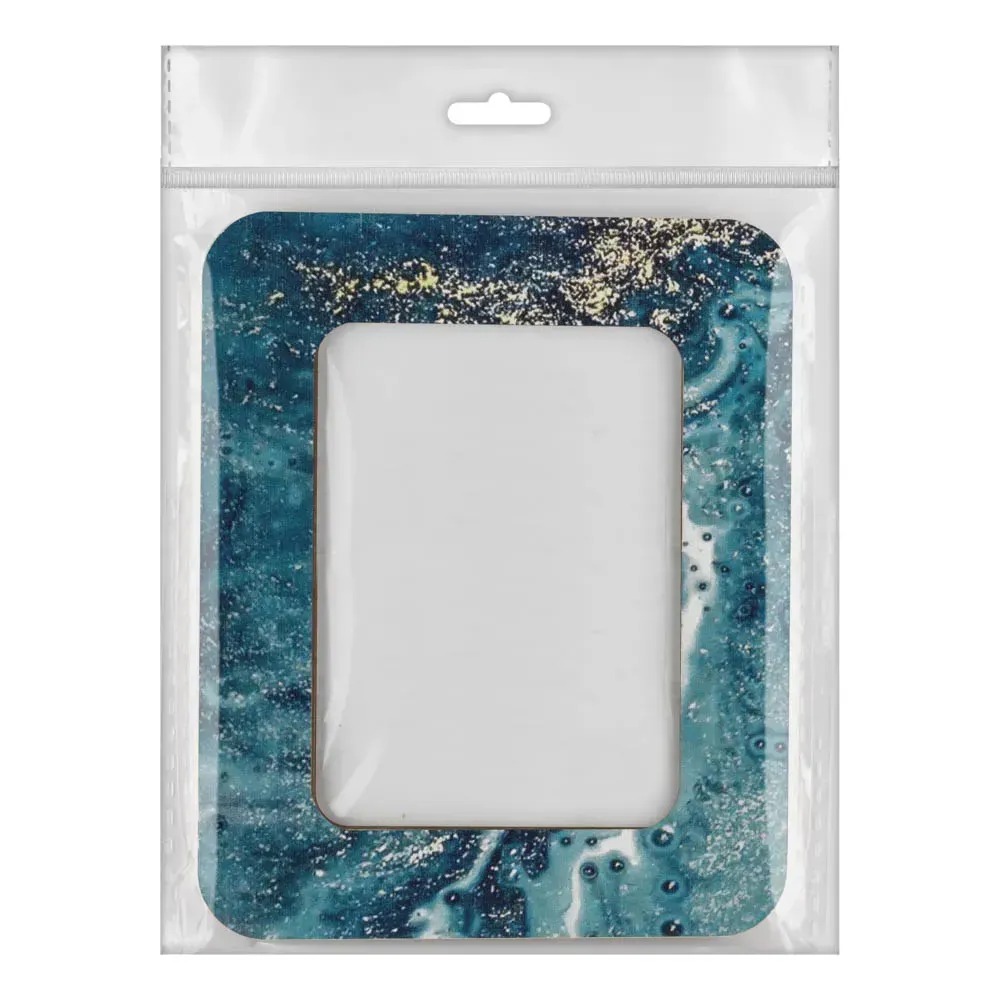 Magnetic Frame Ocean Blue - 4.1 x 5.1 - Fits Mini Mill Hill, different perspective #3, zoomed in. Select this picture to zoom back out.