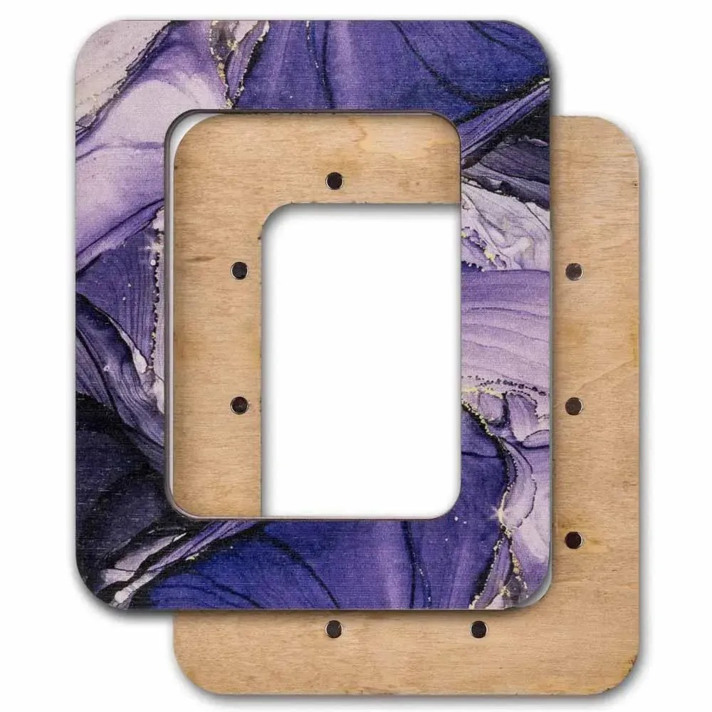 Magnetic Frame Gem Purple - 4.1 x 5.1 - Fits Mini Mill Hill, different perspective #2, zoomed in. Select this picture to zoom back out.