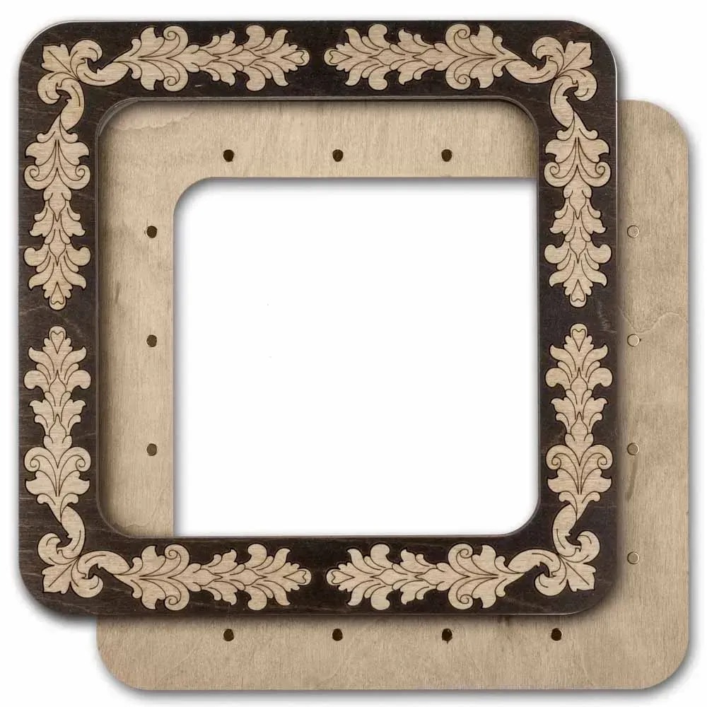 Magnetic Frame Flourish - 7.5 x 7.5 - fits Mill Hill Kits, different perspective #2, zoomed in. Select this picture to zoom back out.