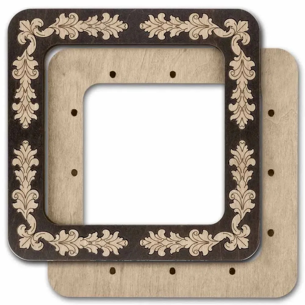 Magnetic Embroidery Frame Flourish - 5.5 x 5.5, different perspective #2, zoomed in. Select this picture to zoom back out.
