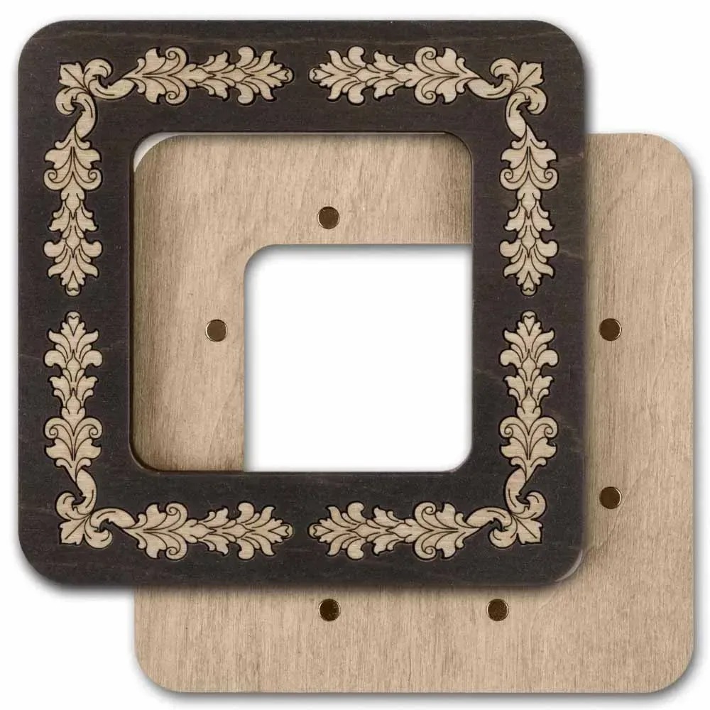 Magnetic Embroidery Frame Flourish - 3.9 x 3.9, different perspective #2, zoomed in. Select this picture to zoom back out.