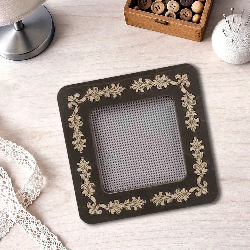 Magnetic Embroidery Frame Flourish - 3.9 x 3.9, zoomed in. Select this picture to zoom back out.