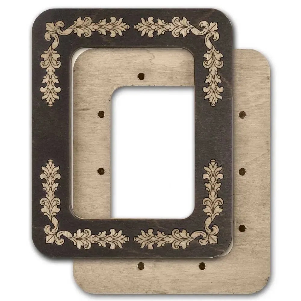 Magnetic Frame Flourish - 4.1 x 5.1 - Fits Mini Mill Hill, different perspective #2, zoomed in. Select this picture to zoom back out.