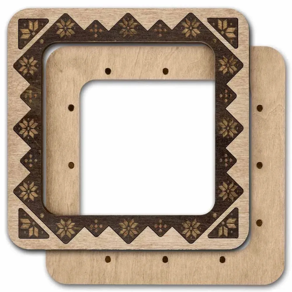 Magnetic Frame Geometric - 7.5 x 7.5 - Fits Mill Hill Kits, different perspective #2, zoomed in. Select this picture to zoom back out.