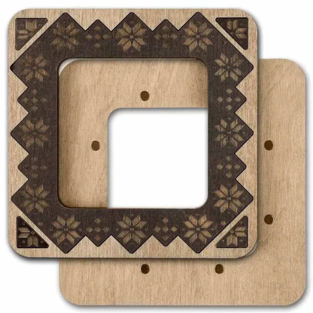 Magnetic Embroidery Frame Geometric - 3.9 x 3.9, different perspective #2, zoomed in. Select this picture to zoom back out.