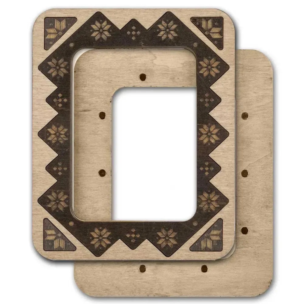 Magnetic Frame Geometric - 4.1 x 5.1 - Fits Mini Mill Hill, different perspective #2, zoomed in. Select this picture to zoom back out.