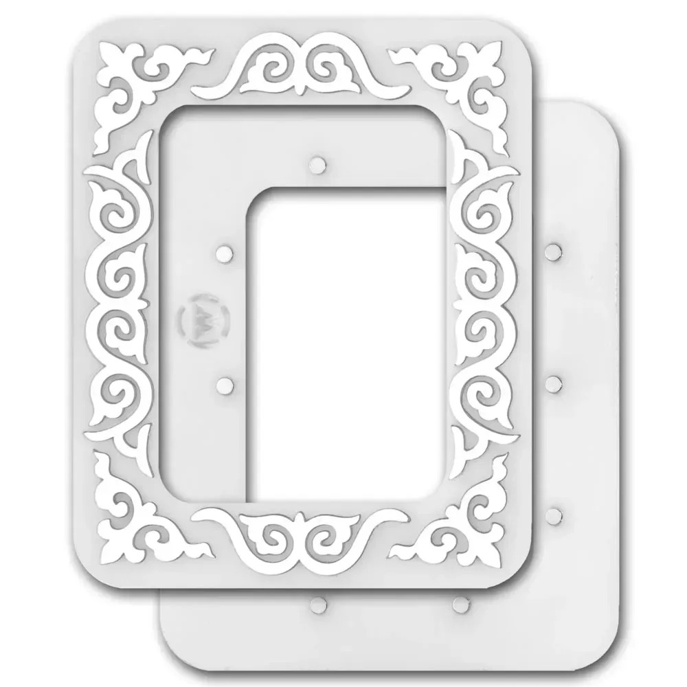 Magnetic Frame White - 4.1 x 5.1 - Fits Mini Mill Hill, different perspective #2, zoomed in. Select this picture to zoom back out.
