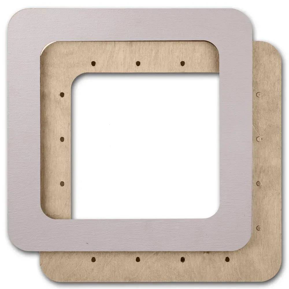 Magnetic Frame Taupe - 7.5 x 7.5 - Fits Mill Hill Kits, different perspective #2, zoomed in. Select this picture to zoom back out.