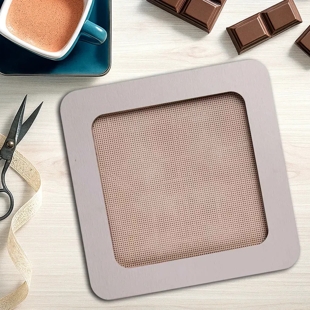 Magnetic Frame Taupe - 7.5 x 7.5 - Fits Mill Hill Kits, zoomed in. Select this picture to zoom back out.