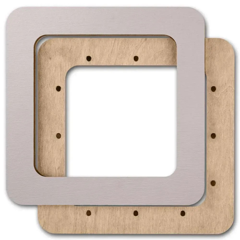 Magnetic Embroidery Frame Taupe - 5.5 x 5.5, different perspective #2, zoomed in. Select this picture to zoom back out.