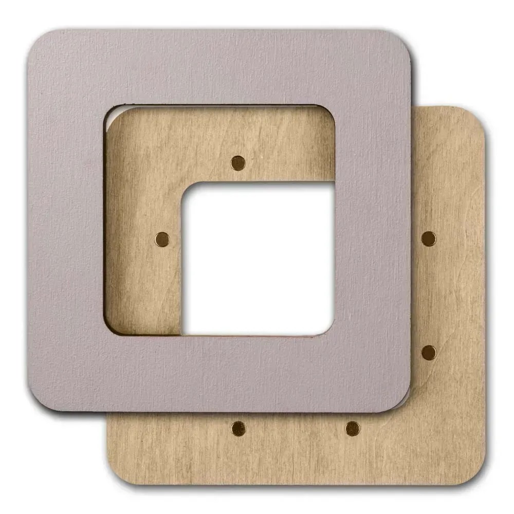 Magnetic Embroidery Frame Taupe - 3.9 x 3.9, different perspective #2, zoomed in. Select this picture to zoom back out.