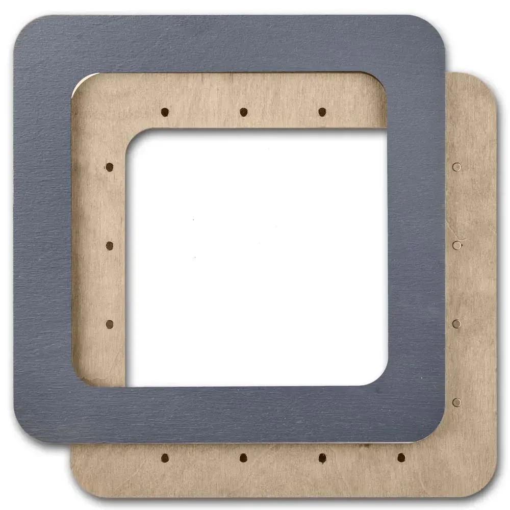 Magnetic Frame Grey - 7.5 x 7.5 - Fits Mill Hill Kits, different perspective #2, zoomed in. Select this picture to zoom back out.