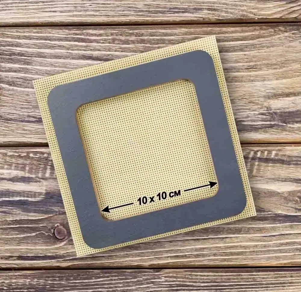 Magnetic Embroidery Frame Grey - 5.5 x 5.5, different perspective #1, zoomed in. Select this picture to zoom back out.