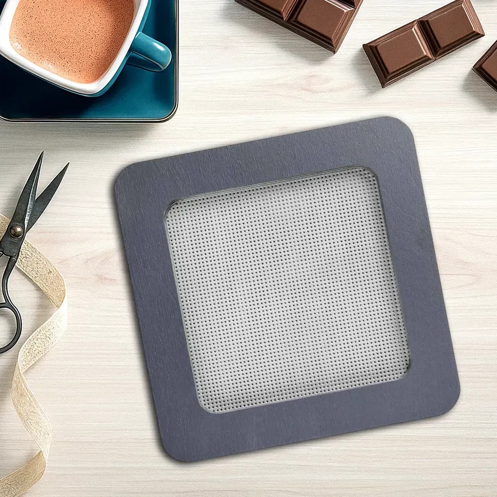 Magnetic Embroidery Frame Grey - 5.5 x 5.5, zoomed in. Select this picture to zoom back out.