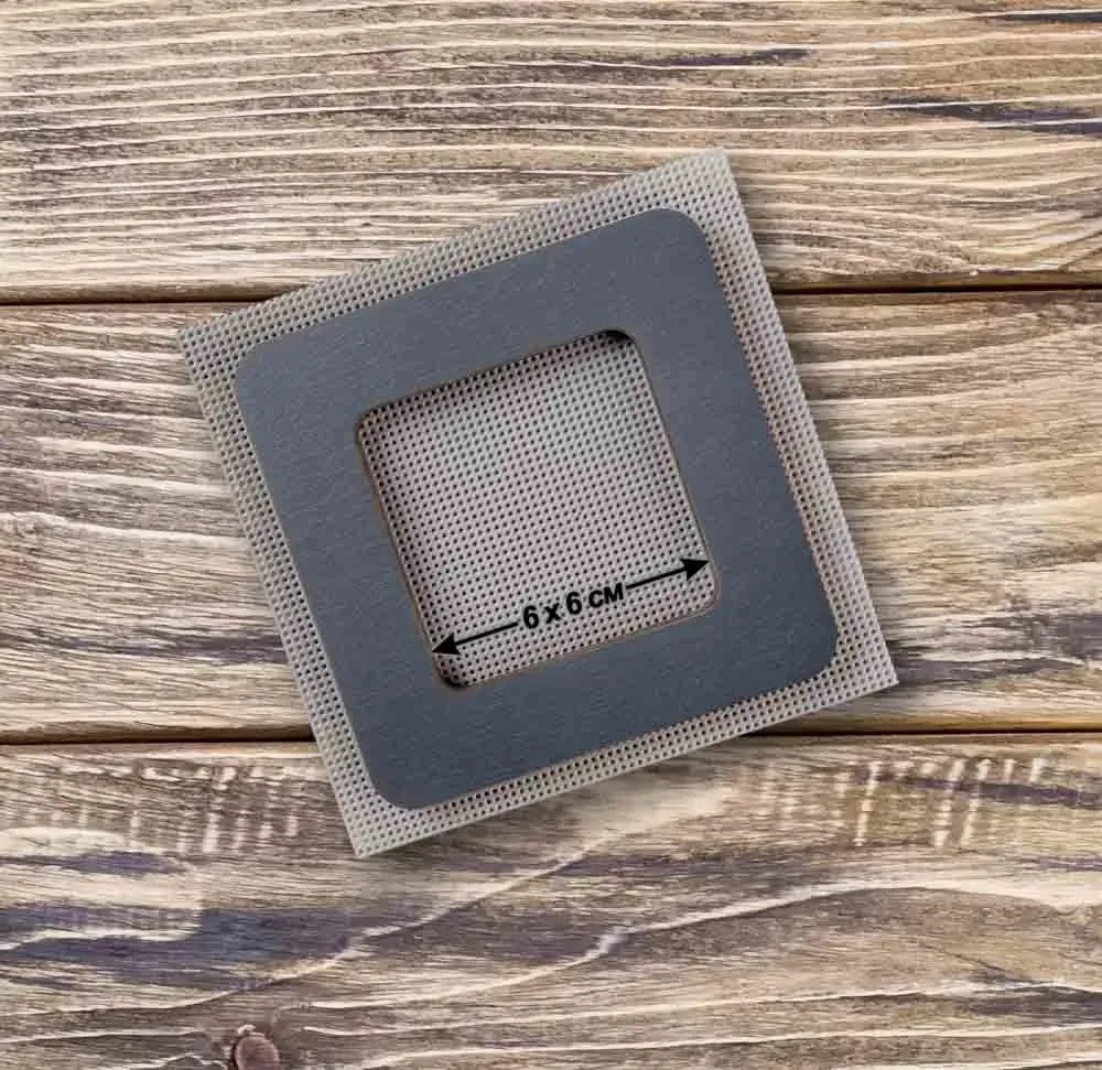 Magnetic Embroidery Frame Grey - 3.9 x 3.9, different perspective #1, zoomed in. Select this picture to zoom back out.