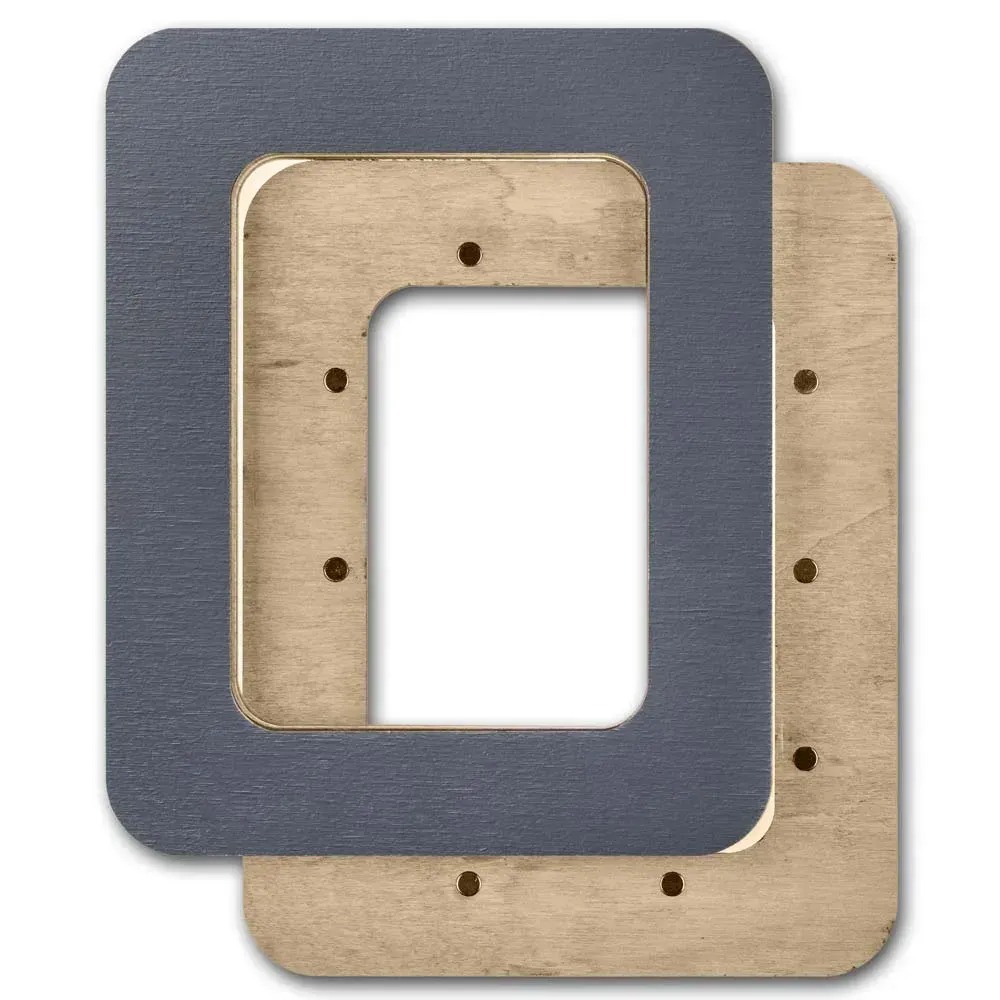 Magnetic Frame Grey - 4.1 x 5.1 - Fits Mini Mill Hill, different perspective #2, zoomed in. Select this picture to zoom back out.