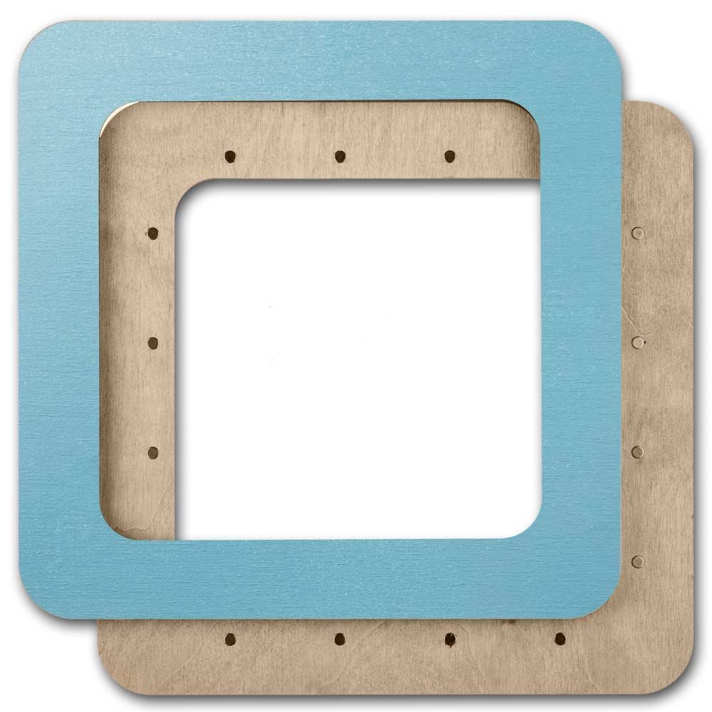 Magnetic Frame Solid Aqua - 7.5 x 7.5 - Fits Mill Hill Kits, different perspective #2, zoomed in. Select this picture to zoom back out.