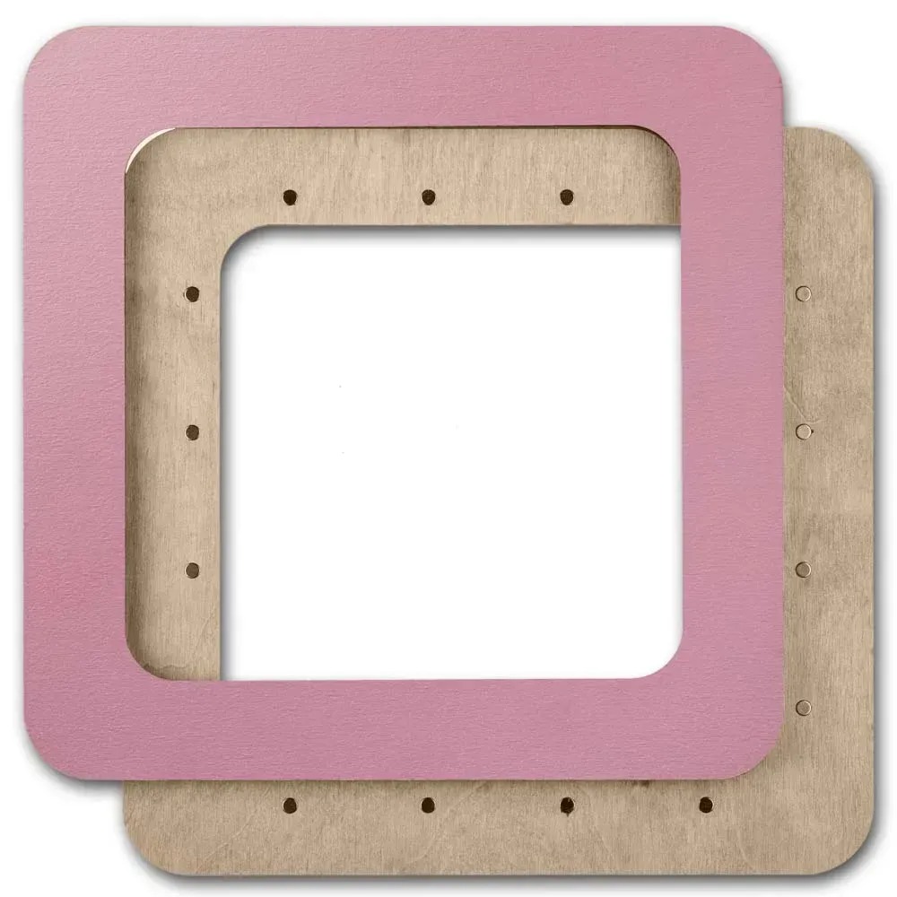 Magnetic Frame Solid Pink - 7.5 x 7.5 - Fits Mill Hill Kits, different perspective #2, zoomed in. Select this picture to zoom back out.