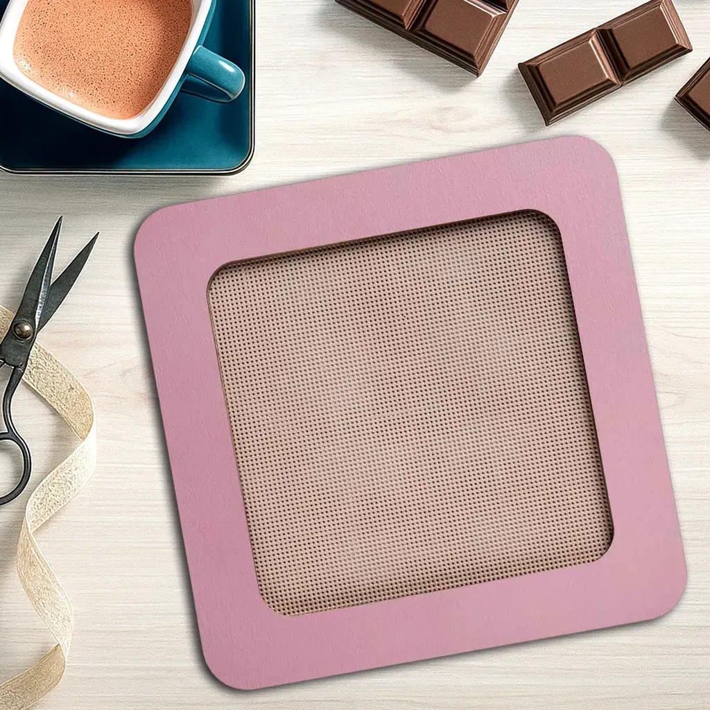 Magnetic Frame Solid Pink - 7.5 x 7.5 - Fits Mill Hill Kits, zoomed in. Select this picture to zoom back out.