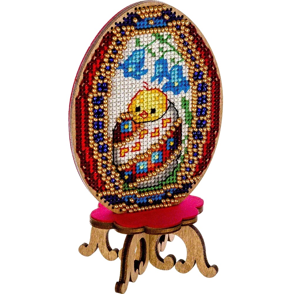 Easter Egg - 030 - Cross Stitch Kit, different perspective #1, zoomed in. Select this picture to zoom back out.