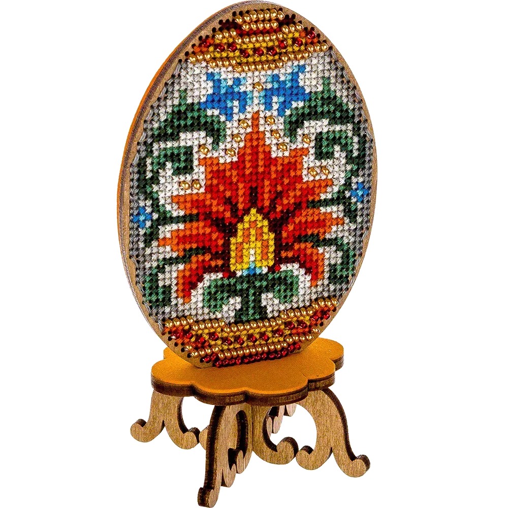 Easter Egg - 032 - Cross Stitch Kit, different perspective #1, zoomed in. Select this picture to zoom back out.