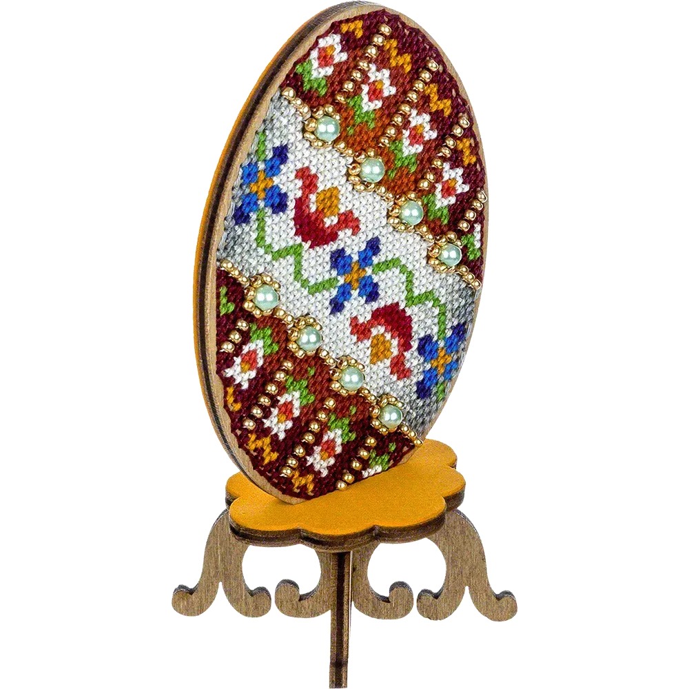 Easter Egg - 034 - Cross Stitch Kit, different perspective #1, zoomed in. Select this picture to zoom back out.