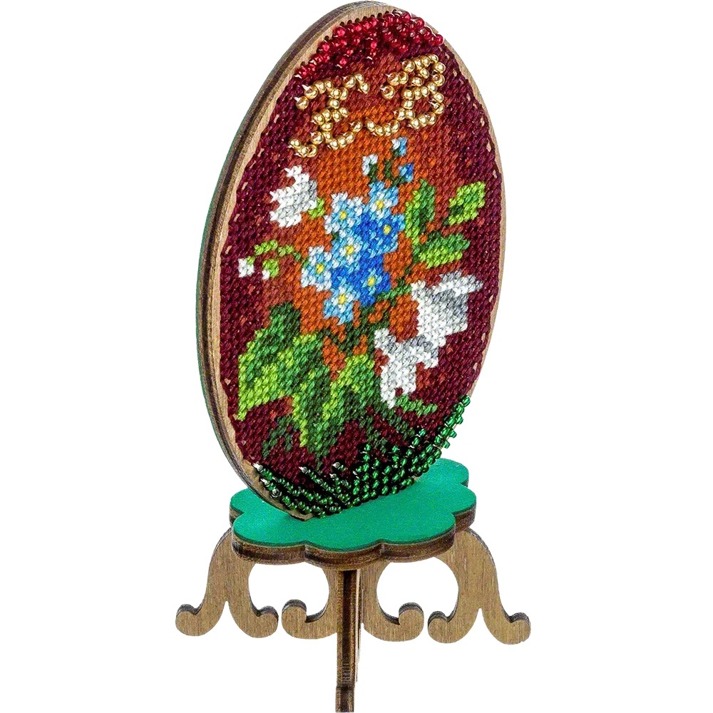 Easter Egg - 035 - Cross Stitch Kit, different perspective #1, zoomed in. Select this picture to zoom back out.