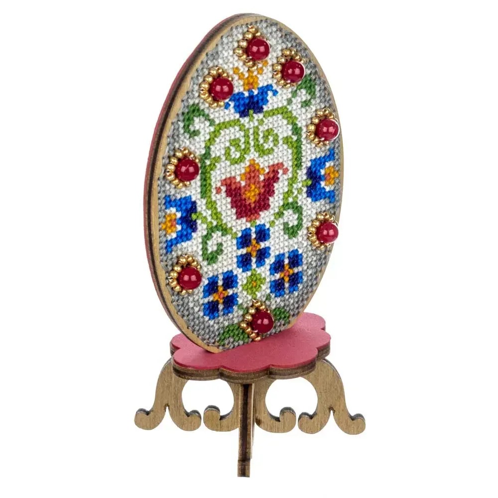 Easter Egg - 036 - Cross Stitch Kit, different perspective #1, zoomed in. Select this picture to zoom back out.