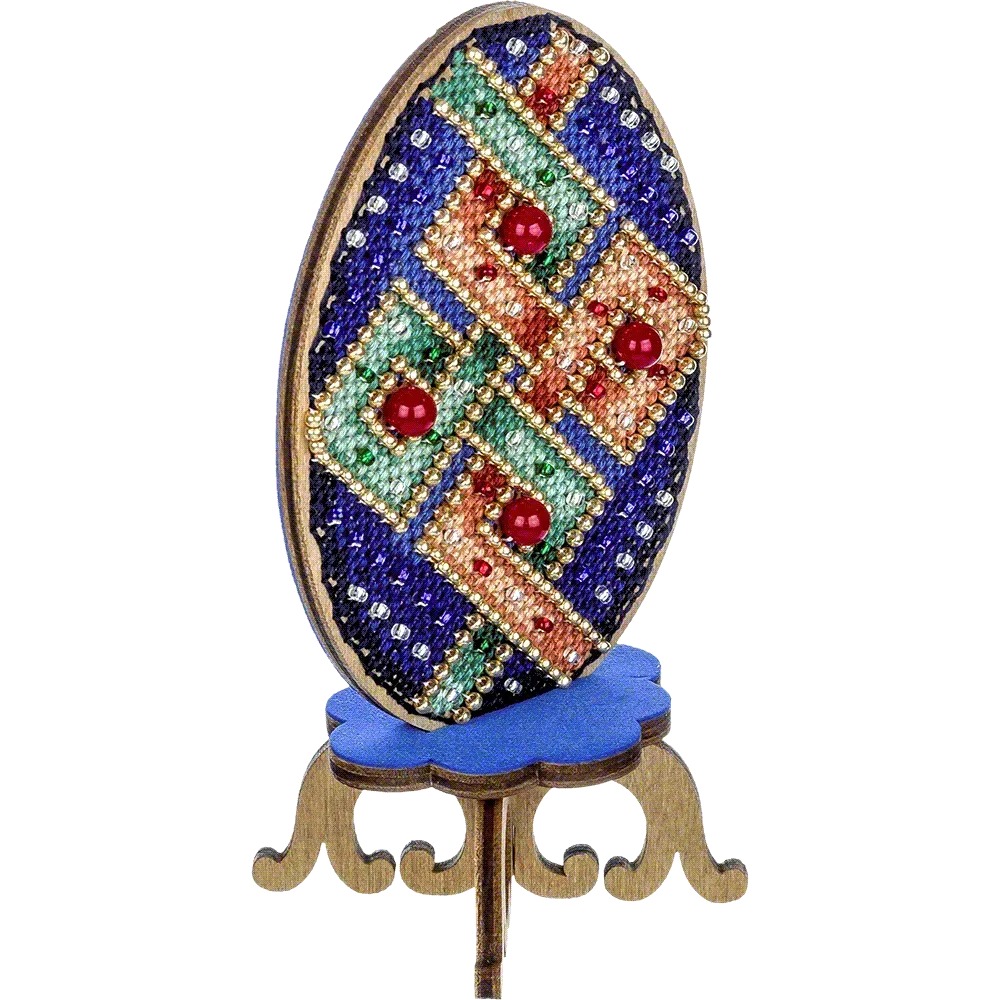 Easter Egg - 040 - Cross Stitch Kit, different perspective #1, zoomed in. Select this picture to zoom back out.