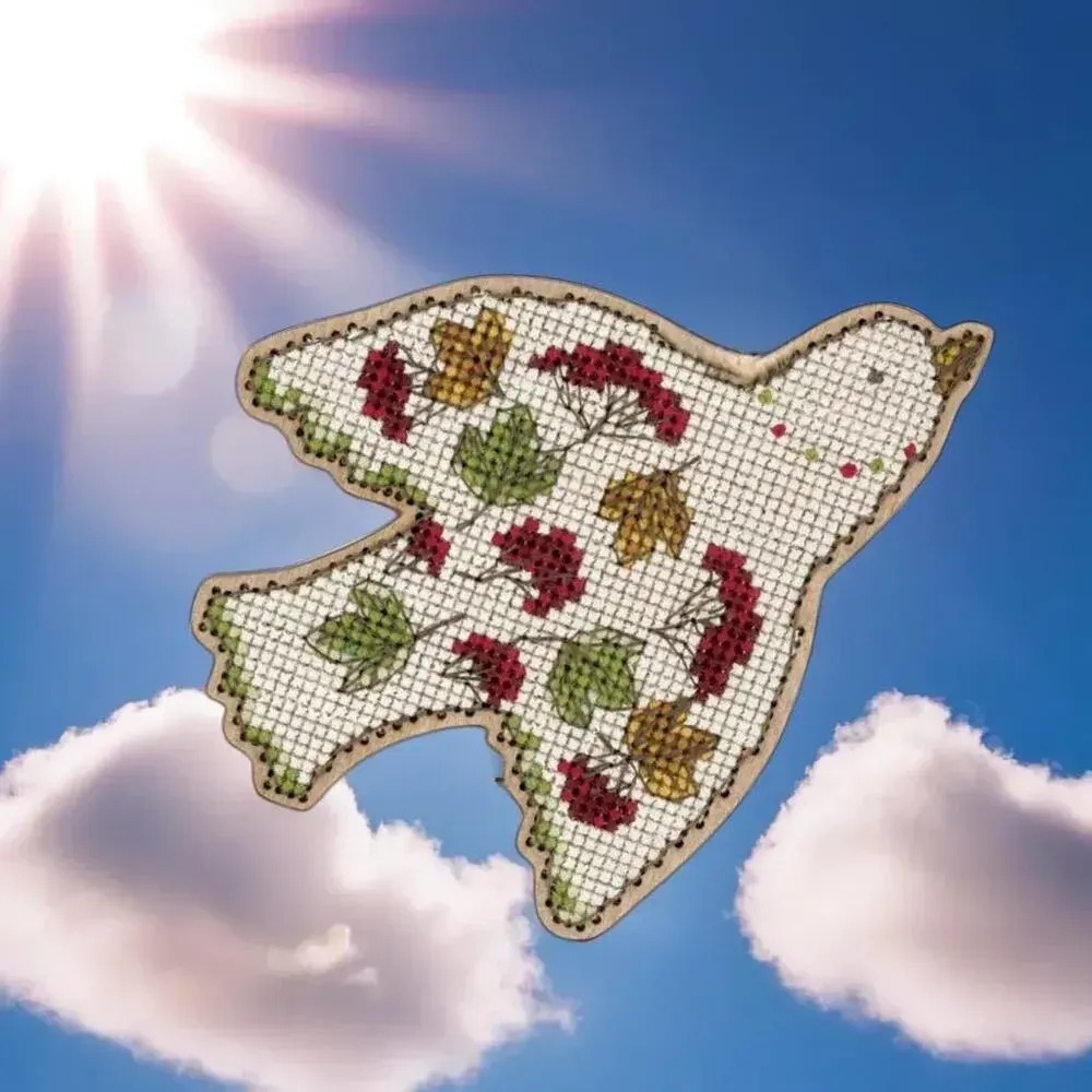 Free Bird - Rowan - Cross Stitch Kit, zoomed in. Select this picture to zoom back out.