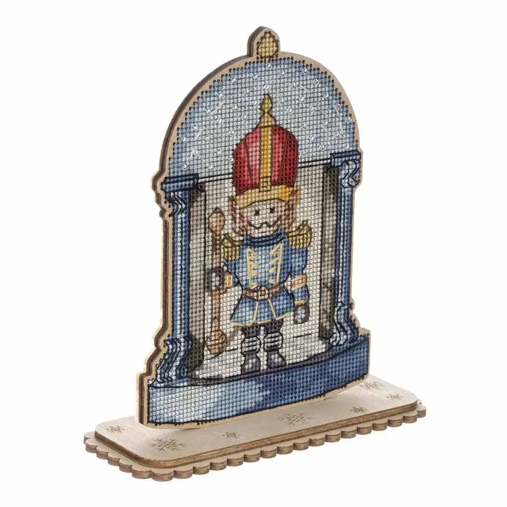 Snow Globe - Sky Edition - Chirstmas Cross Stitch Kit, different perspective #1, zoomed in. Select this picture to zoom back out.