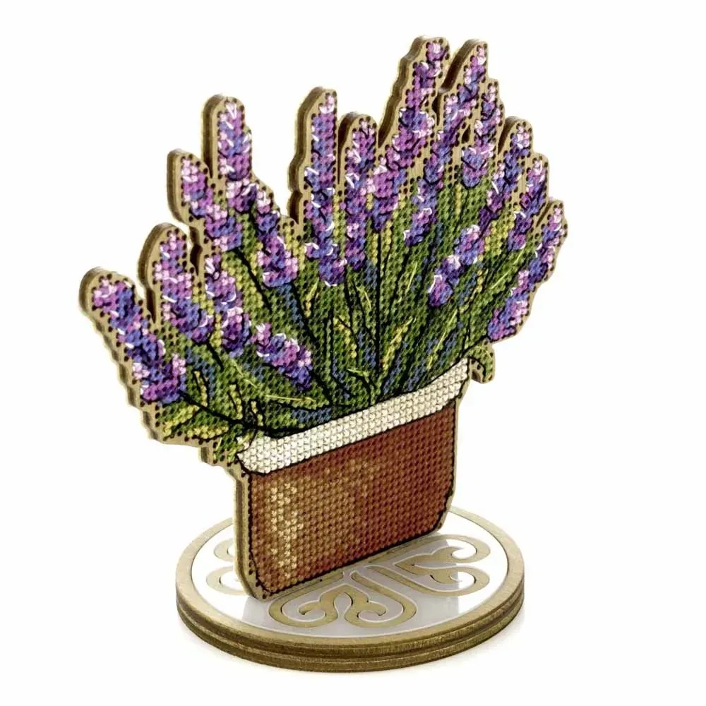 Lavender - Cross Stitch Kit, different perspective #1, zoomed in. Select this picture to zoom back out.
