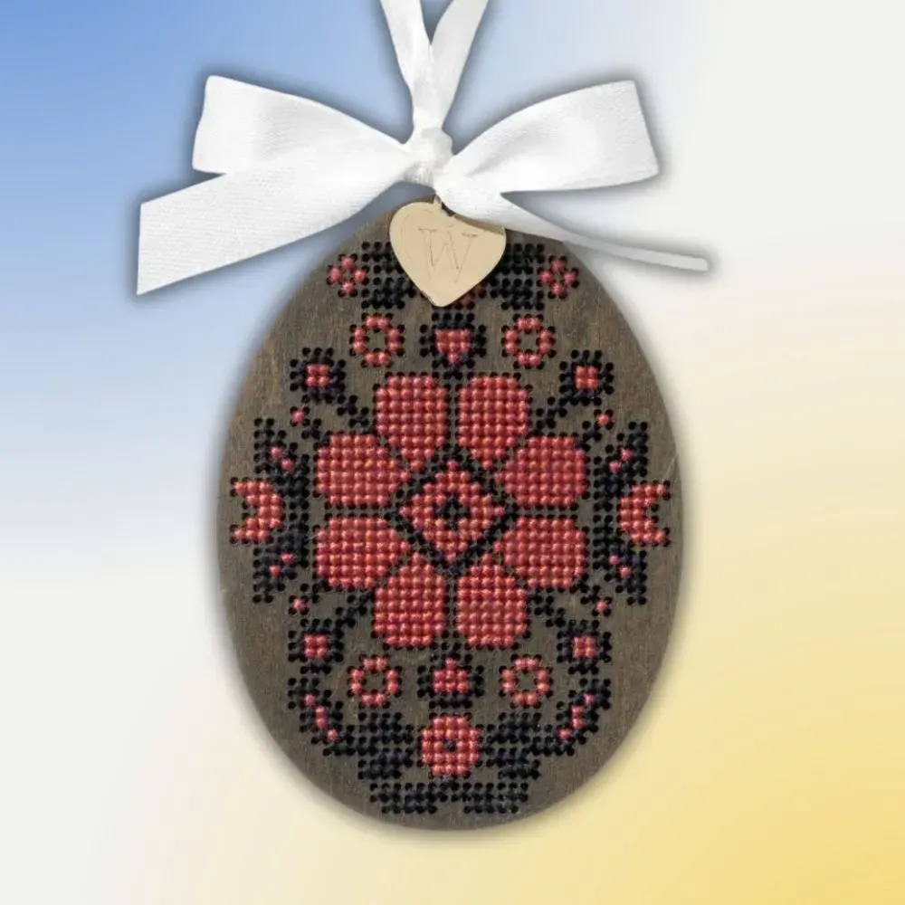 Easter Egg - 087 - Cross Stitch Kit, zoomed in. Select this picture to zoom back out.