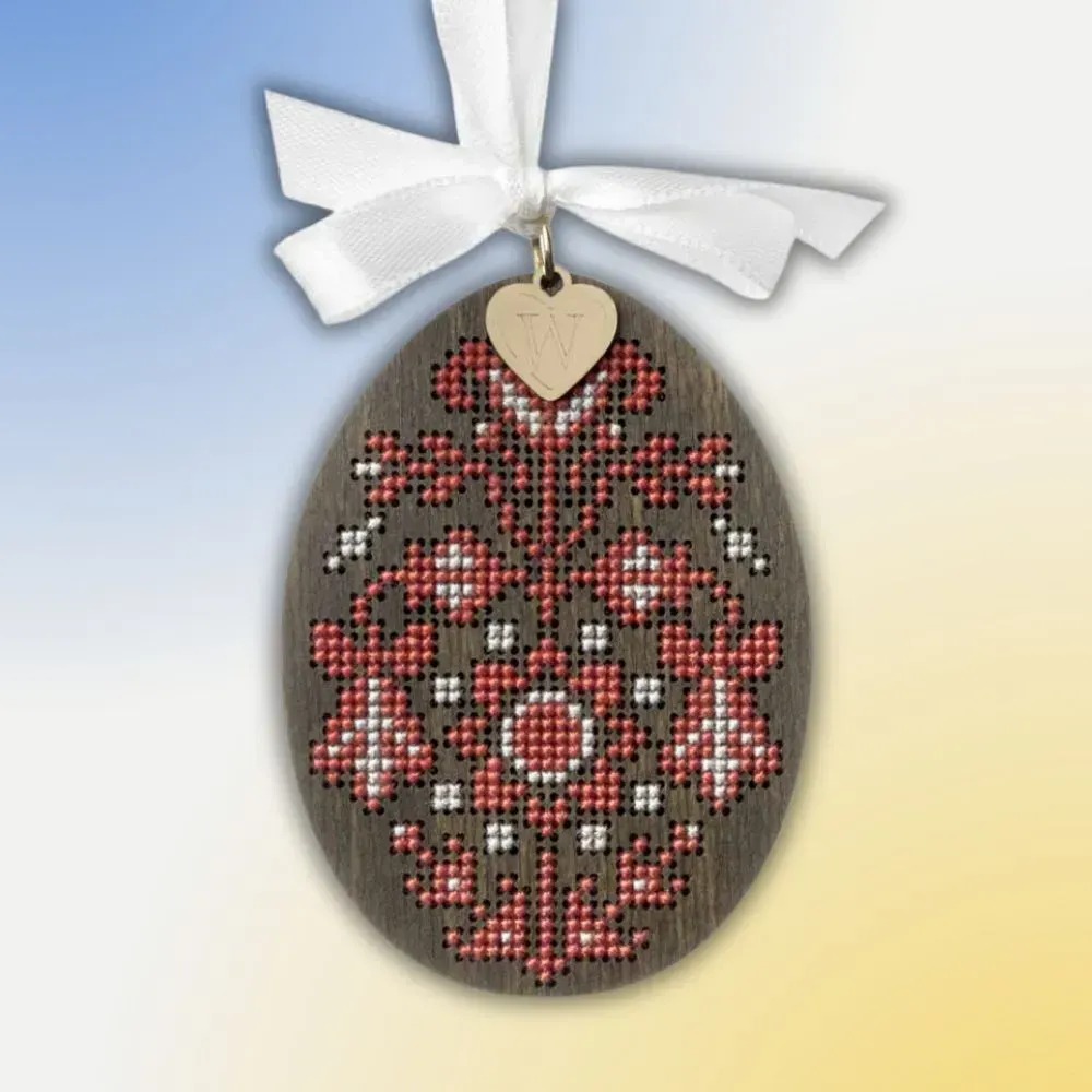 Easter Egg - 095 - Cross Stitch Kit, zoomed in. Select this picture to zoom back out.