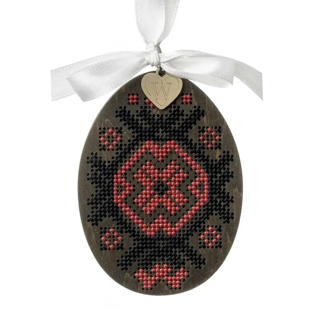 Easter Egg - 100 - Cross Stitch Kit, different perspective #1, zoomed in. Select this picture to zoom back out.
