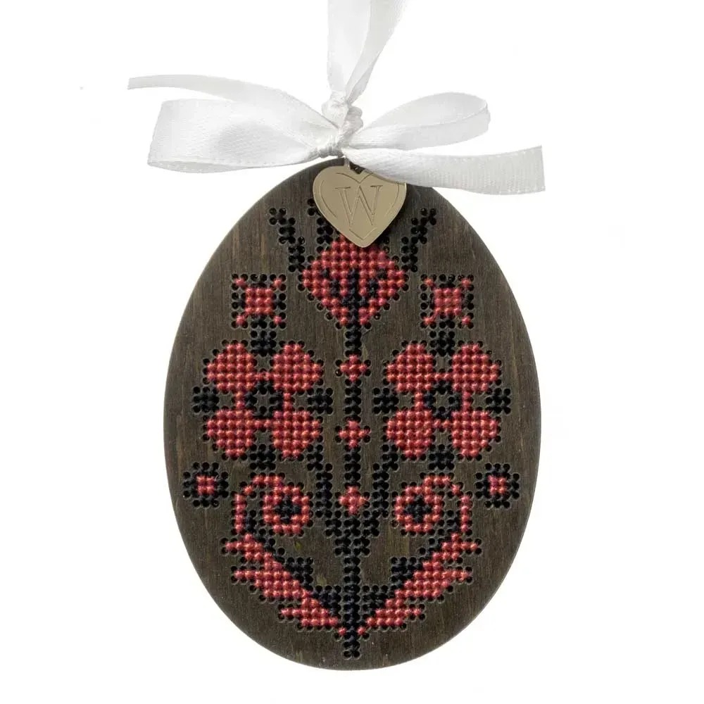 Easter Egg - 101 - Cross Stitch Kit, different perspective #1, zoomed in. Select this picture to zoom back out.