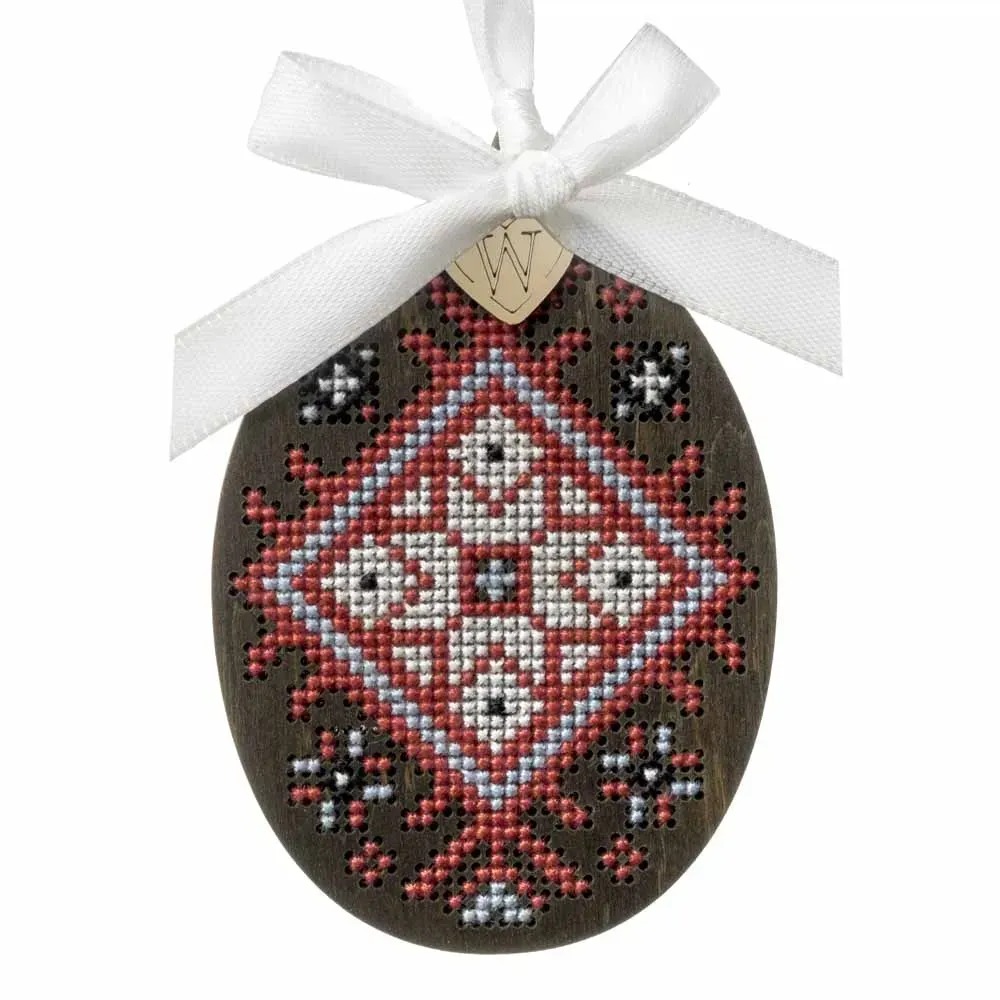 Easter Egg - 102 - Cross Stitch Kit, different perspective #1, zoomed in. Select this picture to zoom back out.