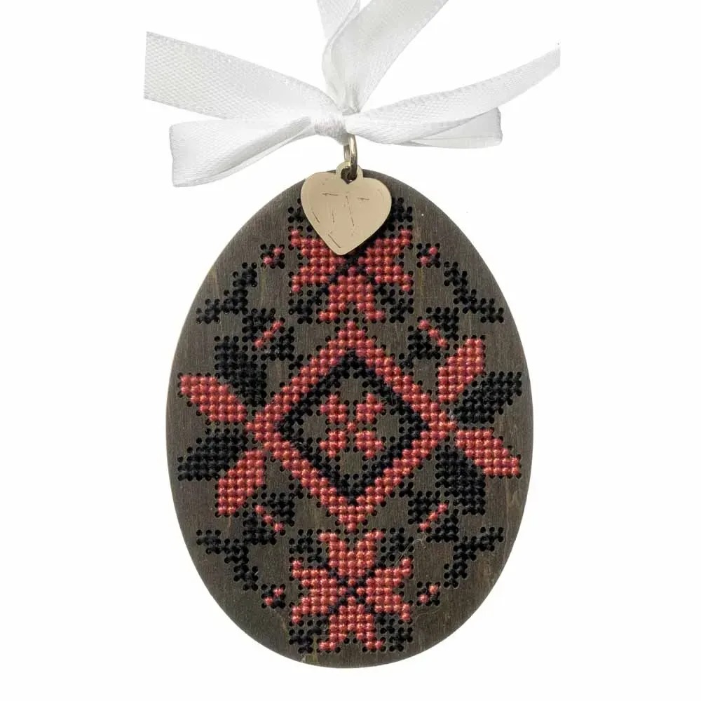 Easter Egg - 104 - Cross Stitch Kit, different perspective #1, zoomed in. Select this picture to zoom back out.