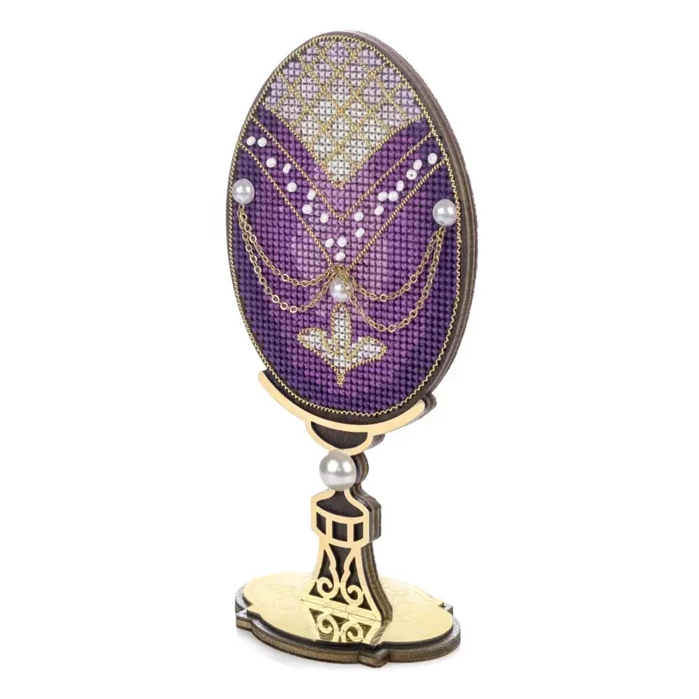 Evening Glow Easter Egg - Cross Stitch Kit, different perspective #1, zoomed in. Select this picture to zoom back out.