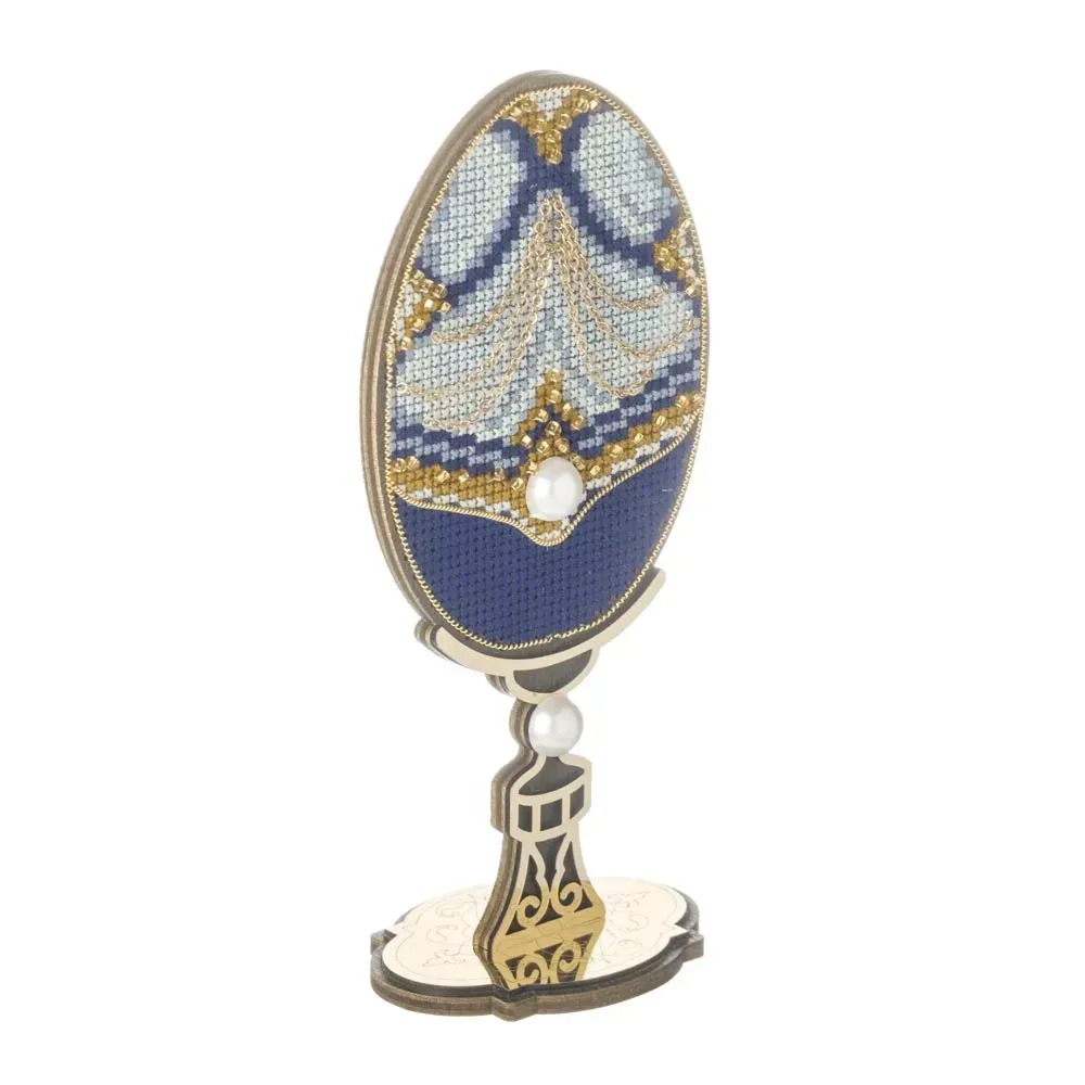 Royal Ornament Easter Egg - Cross Stitch Kit, different perspective #1, zoomed in. Select this picture to zoom back out.