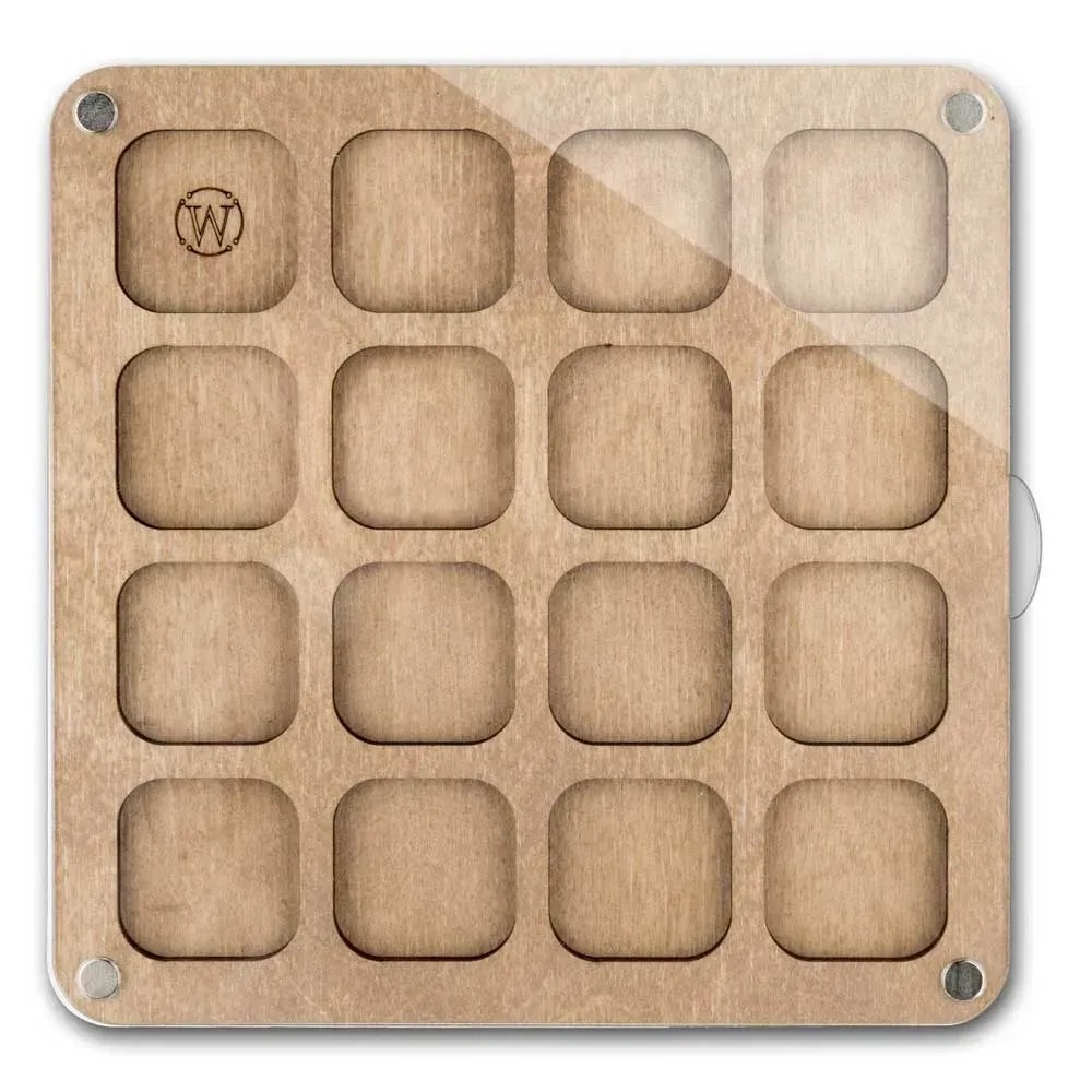 Square Bead Organizer Box With Clear Lid, different perspective #2, zoomed in. Select this picture to zoom back out.