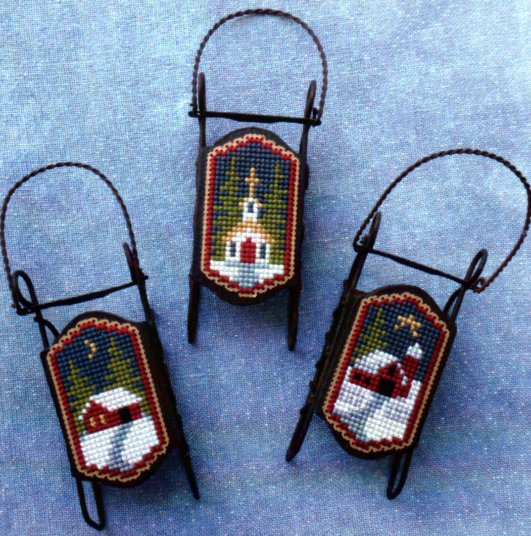 Snow Country Sleds - Cross Stitch Pattern