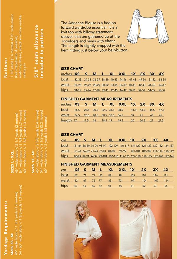 Adrienne Blouse - Quilt Pattern