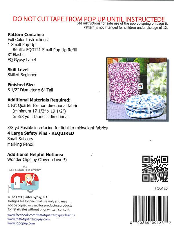 Fat Quarter Pop Up Pattern - Quilt Pattern