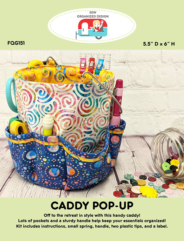 Caddy Pop Up - Quilt Pattern, zoomed in. Select this picture to zoom back out.