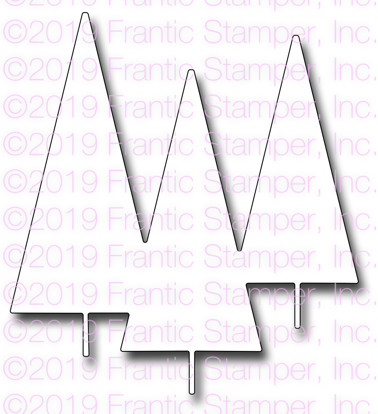 Mod Trees Backdrop - Christmas Frantic Stamper Craft Die