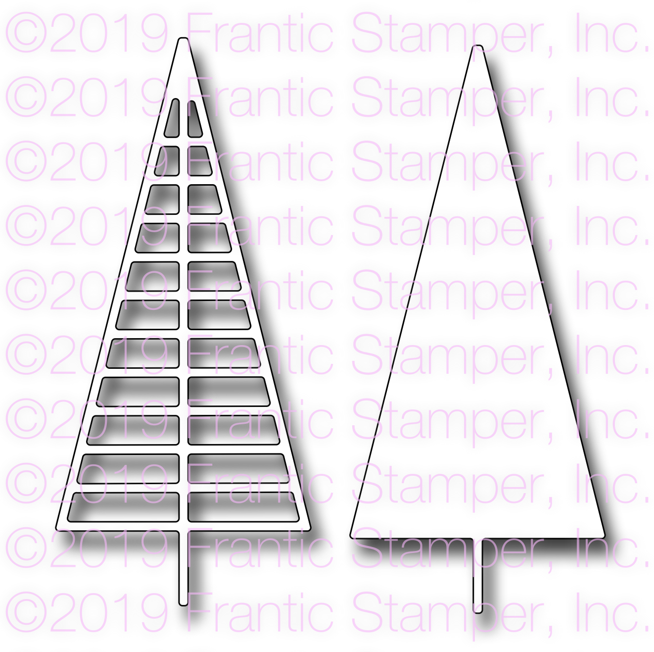 Contempo Tree and Backdrop - Christmas Frantic Stamper Die