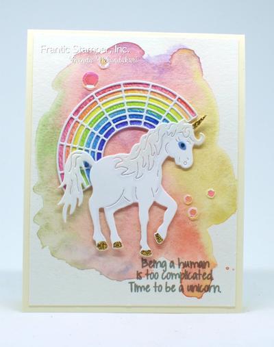 Stained Glass Rainbow - Frantic Stamper Craft Die